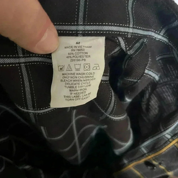 NWT A2Z New York Mens Shirt Medium Reversible Blue Yellow Checkered Button Down - Picture 7 of 13